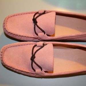 Lands' End Pink Suede Loafers/ Flats (Size 11)